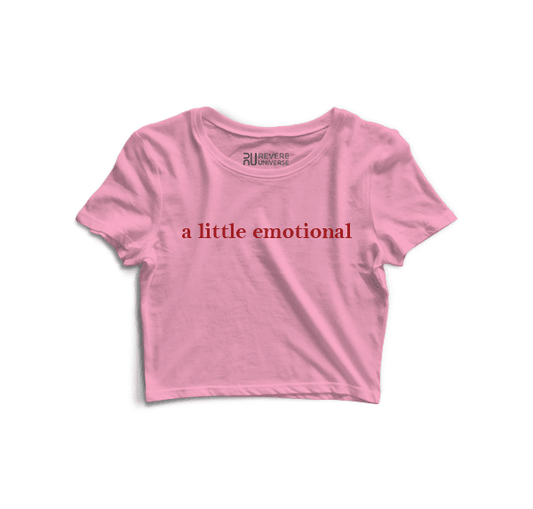 A Little Emotional Graphic Crop top V2