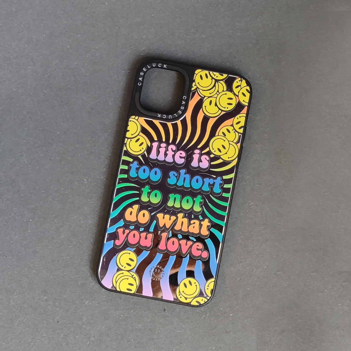 Life Is Too Short - Black iPhone Cover
