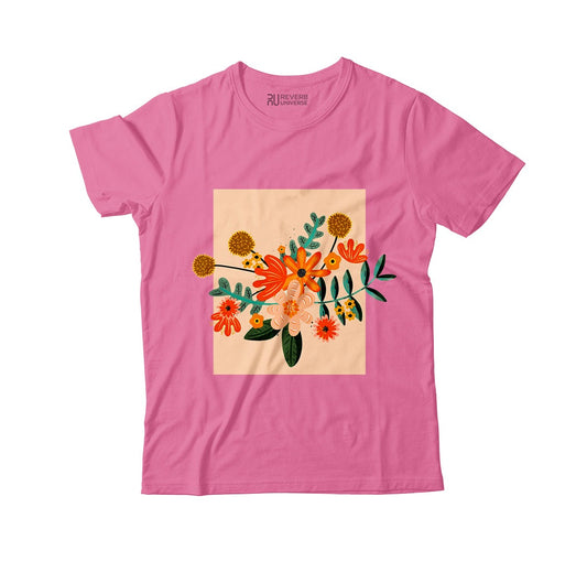 Orange Flowers Graphic Tee