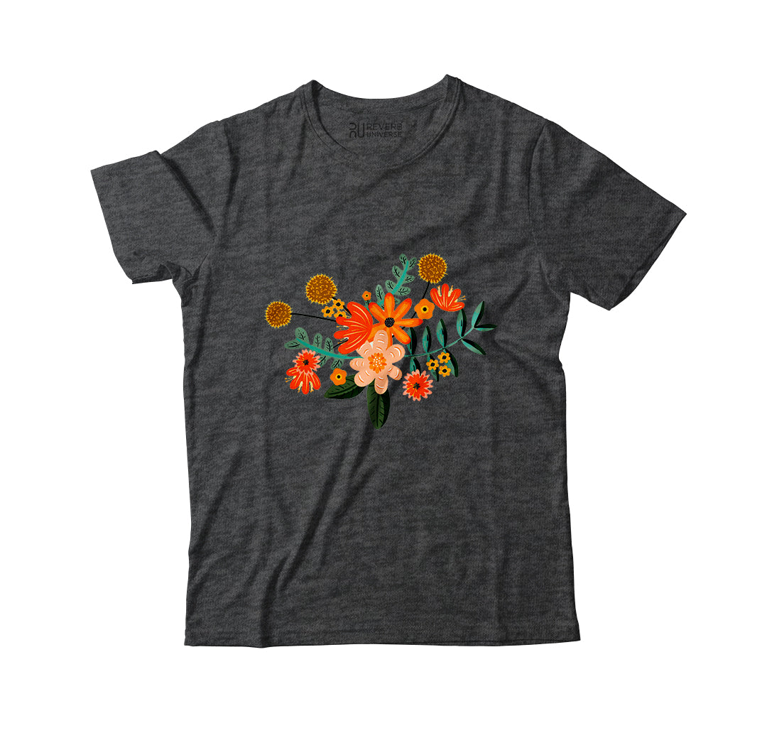 Orange Flowers -1 Graphic Tee