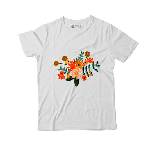 Orange Flowers -1 Graphic Tee