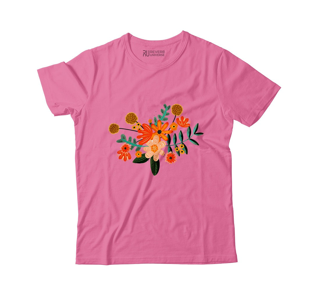 Orange Flowers -1 Graphic Tee