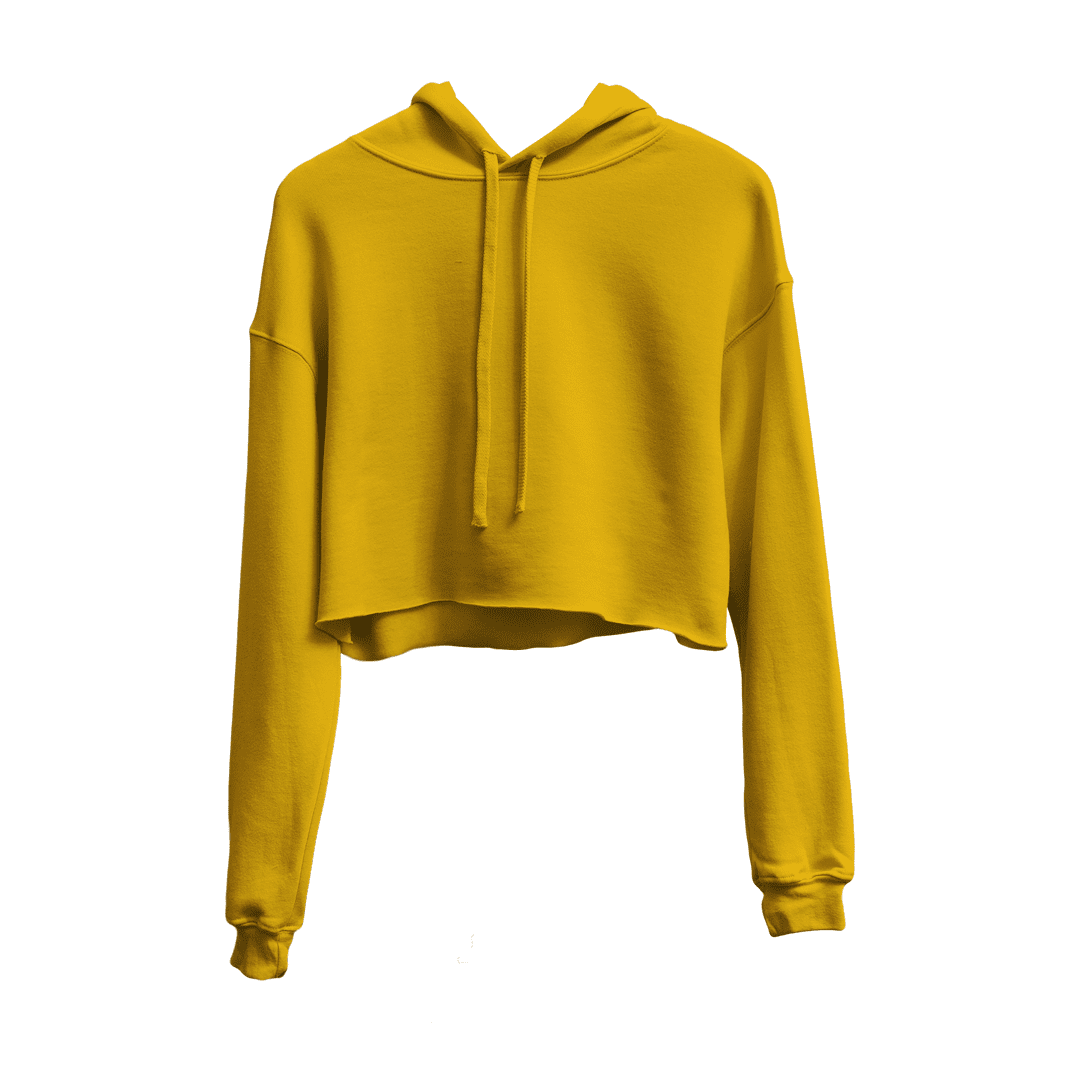 Mustard discount crop hoodie