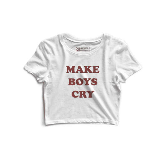 Make Boys Cry Graphic Crop Top V2