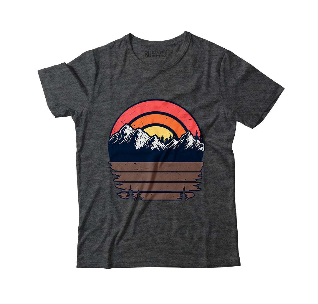 Sunset Behind Hills Graphic Tee
