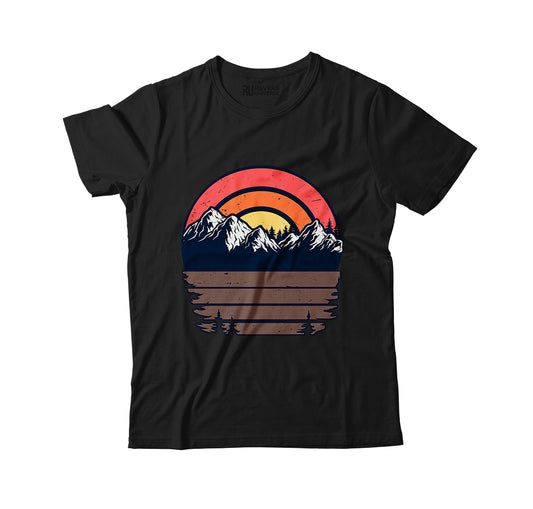 Sunset Behind Hills Graphic Tee