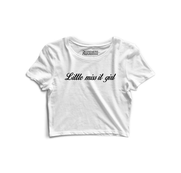 Little Miss it Girl V2 Graphic Crop Top