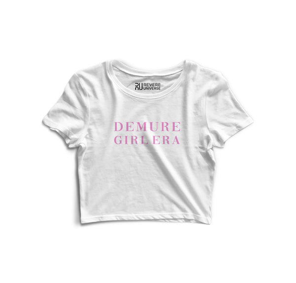 Demure Girl Era V2 Graphic Crop Top