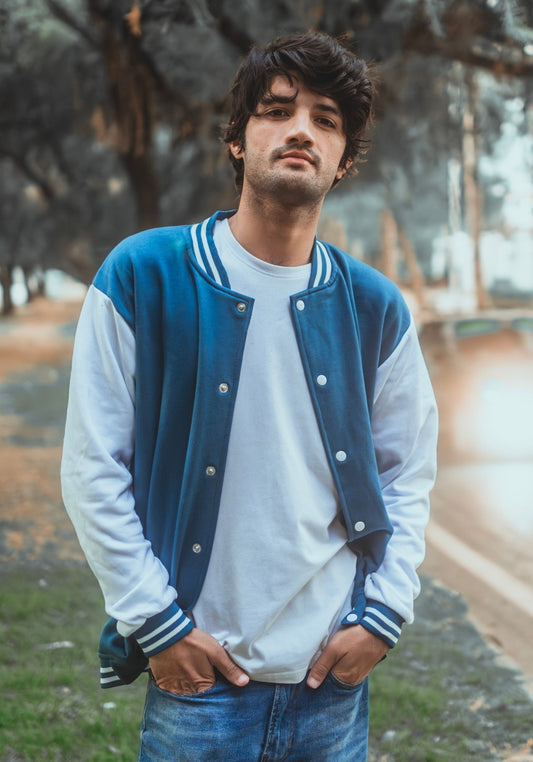 Petroleum Blue Varsity Jacket - Unisex