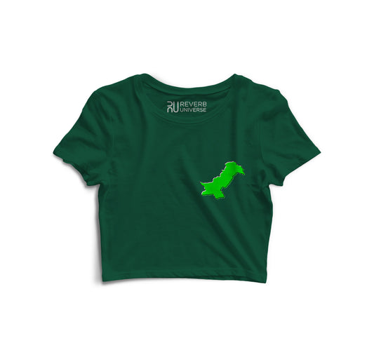 Pakistan Map Graphic Crop Top Copy