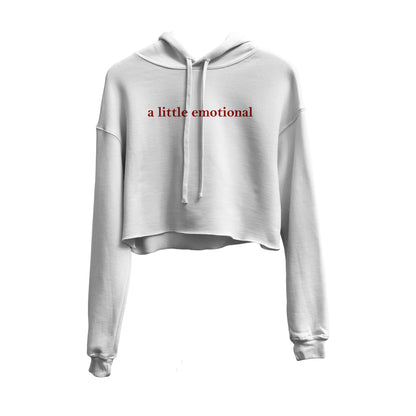A Little Emotional Graphic Cropped Hoodie