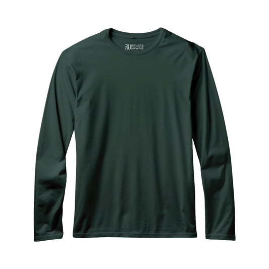 Army Green Basic Unisex Full Sleeve T-shirt