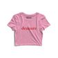 Demure Graphic Crop Top