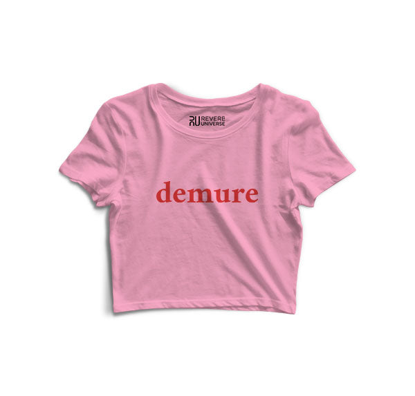 Demure Graphic Crop Top