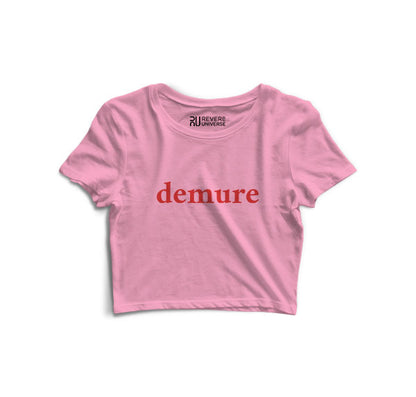 Demure Graphic Crop Top