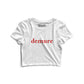 Demure Graphic Crop Top