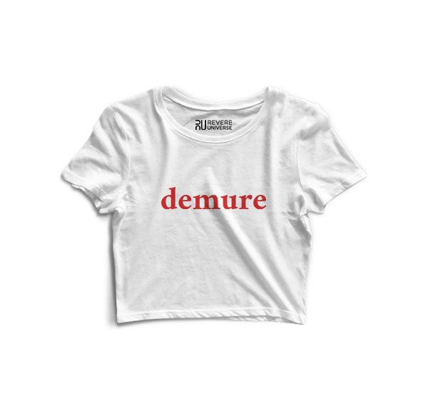 Demure Graphic Crop Top