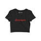 Demure Graphic Crop Top