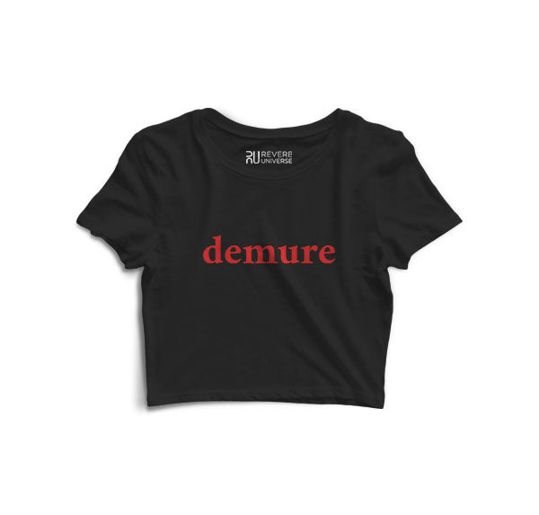 Demure Graphic Crop Top