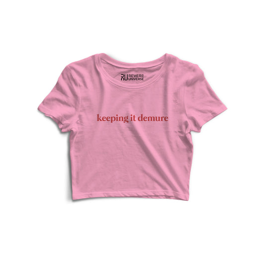 keeping it demure Graphic Crop Top