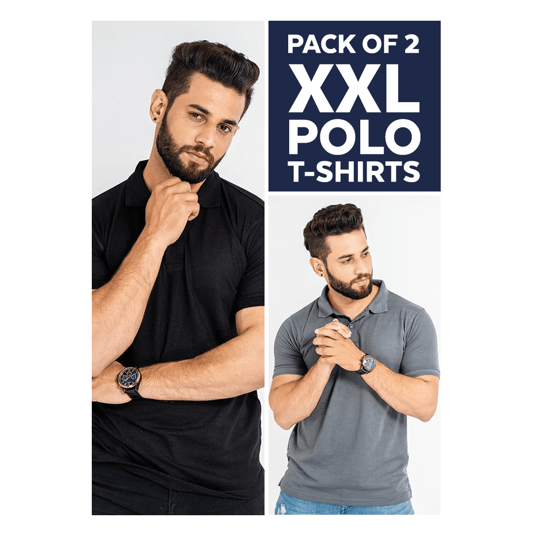 Pack of 2 Polo T-shirts - XXL