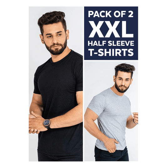 Pack of 2 Half Sleeve Tees - XXL