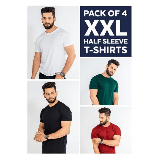 Pack of 4 Half Sleeve Tees - XXL