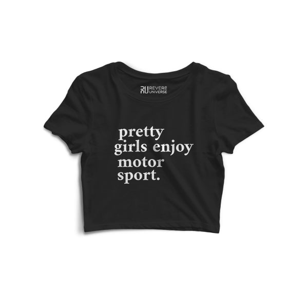 pretty girls enjoy motor Graphic Crop Top