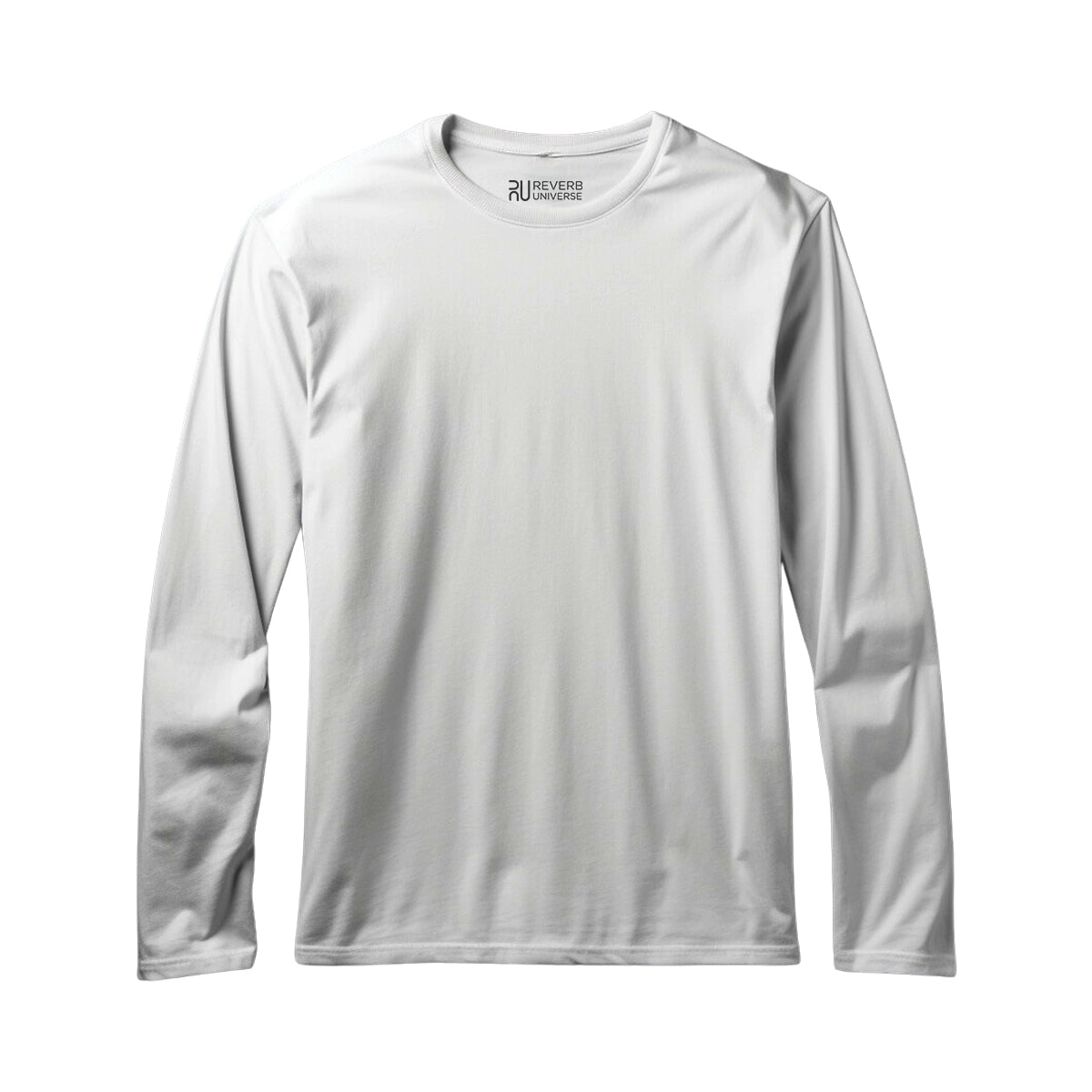 White Basic Unisex Full Sleeve T-shirt