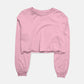 Basic Pink Cropped Sweatshirt