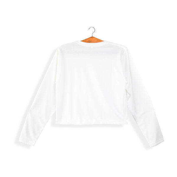 Basic White Long Sleeve Crop Top