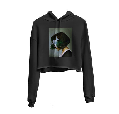 Blind Thoughts Graphic Cropped Hoodie