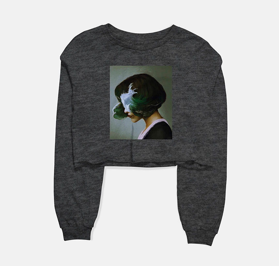 Blind Thoughts Graphic Cropped Sweatshirt