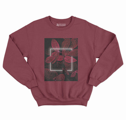 Red Leaves Neon Graphic Sweatshirt