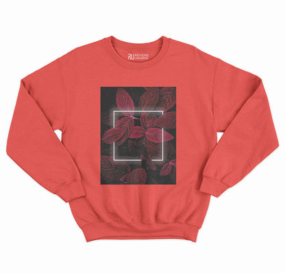 Red Leaves Neon Graphic Sweatshirt