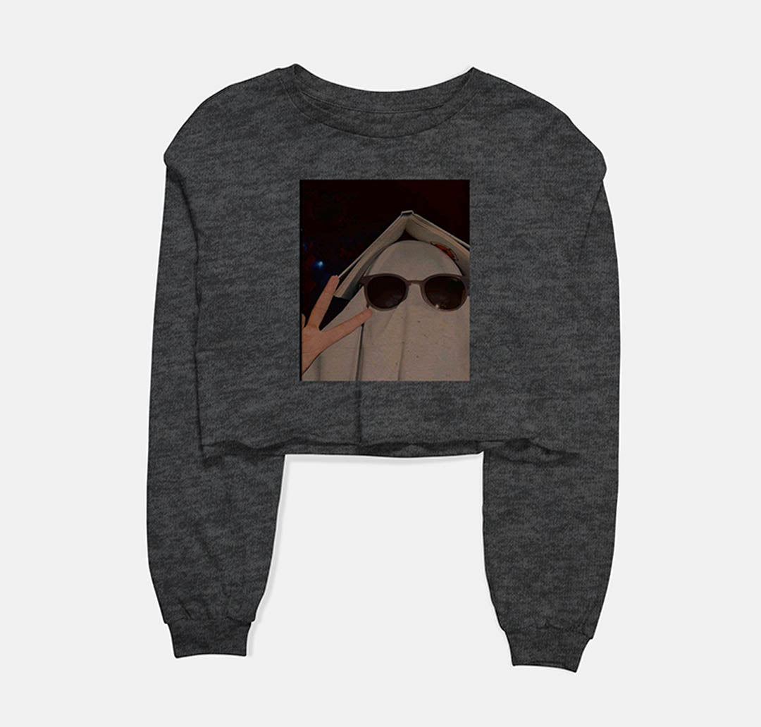 Ghost Challenge Graphic Cropped Sweatshirt