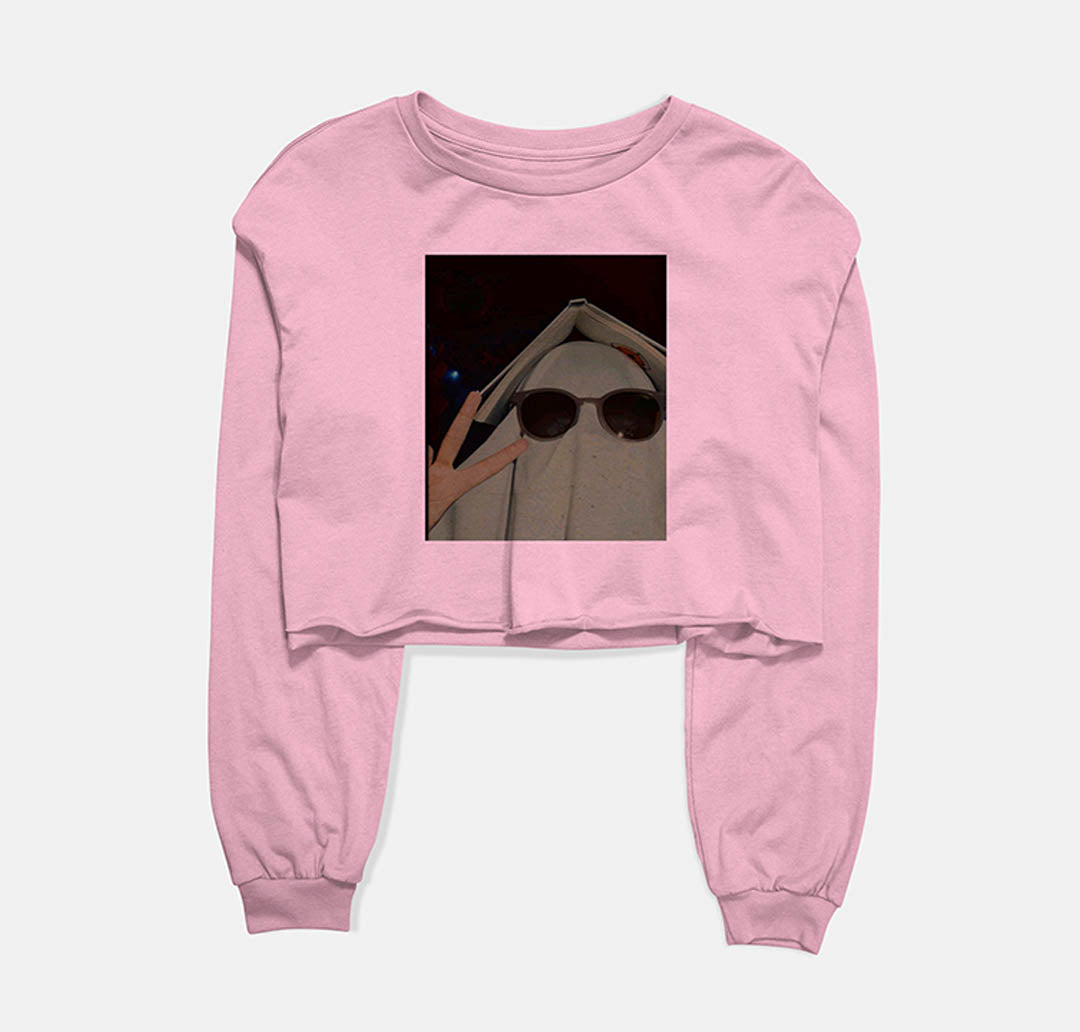 Ghost Challenge Graphic Cropped Sweatshirt