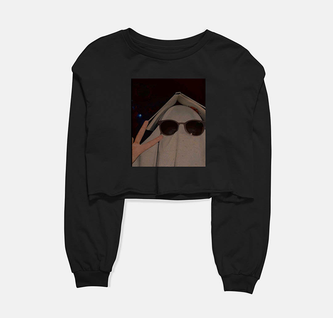 Ghost Challenge Graphic Cropped Sweatshirt