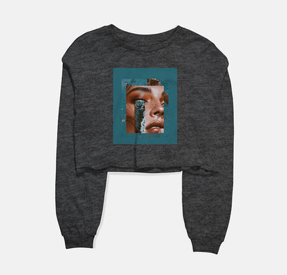 Tears Of Love Graphic Cropped Sweatshirt