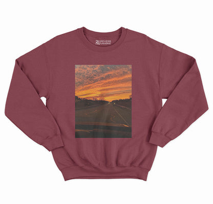 A Serene Sunset Graphic Sweatshirt