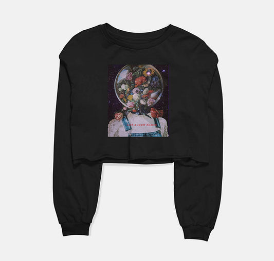 Mind of flowers Graphic Cropped Sweatshirt