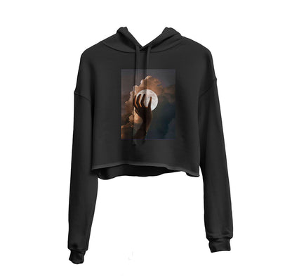 You're My Moon Graphic Cropped Hoodie