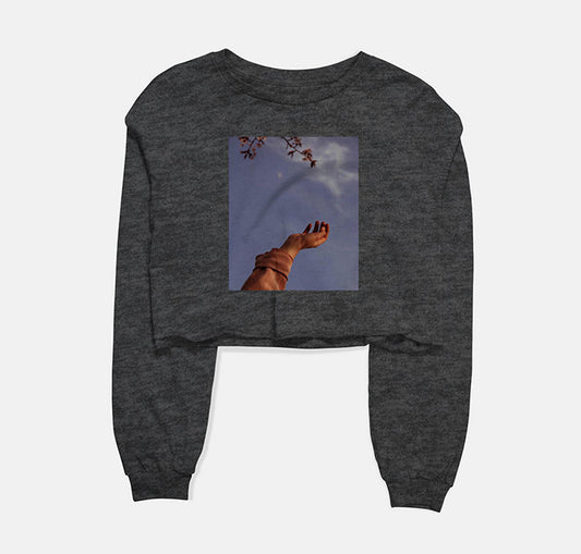 Call For Wishes Graphic Cropped Sweatshirt