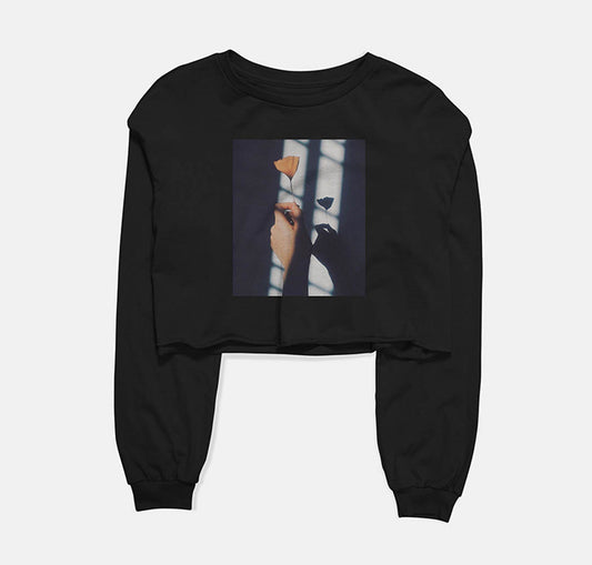 It's For You Graphic Cropped Sweatshirt