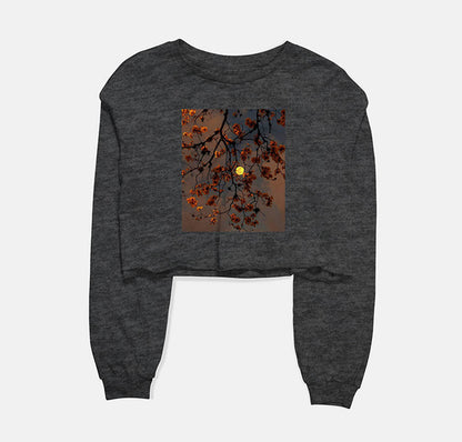 The Sign Of Autumn Graphic Cropped Sweatshirt
