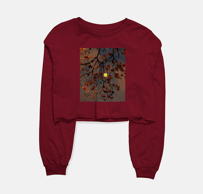 The Sign Of Autumn Graphic Cropped Sweatshirt