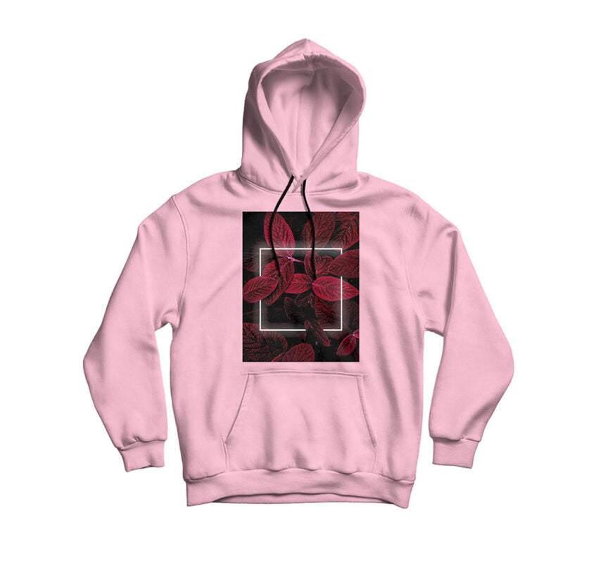 Red Leaves Neon Graphic Unisex Hoodie