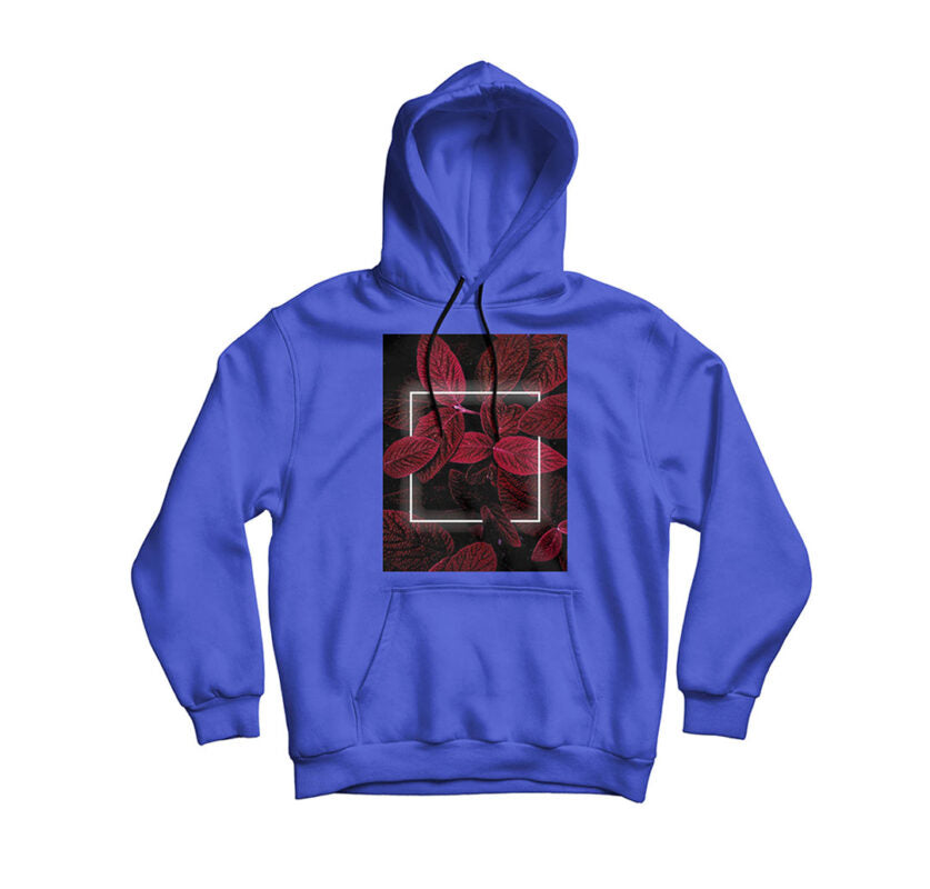 Red Leaves Neon Graphic Unisex Hoodie