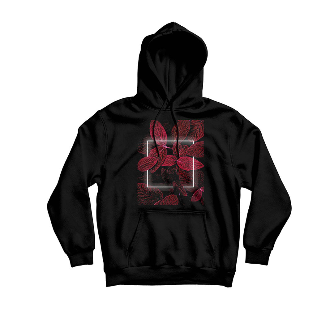 Red Leaves Neon Graphic Unisex Hoodie