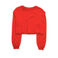 Basic Red Cropped Sweatshirt